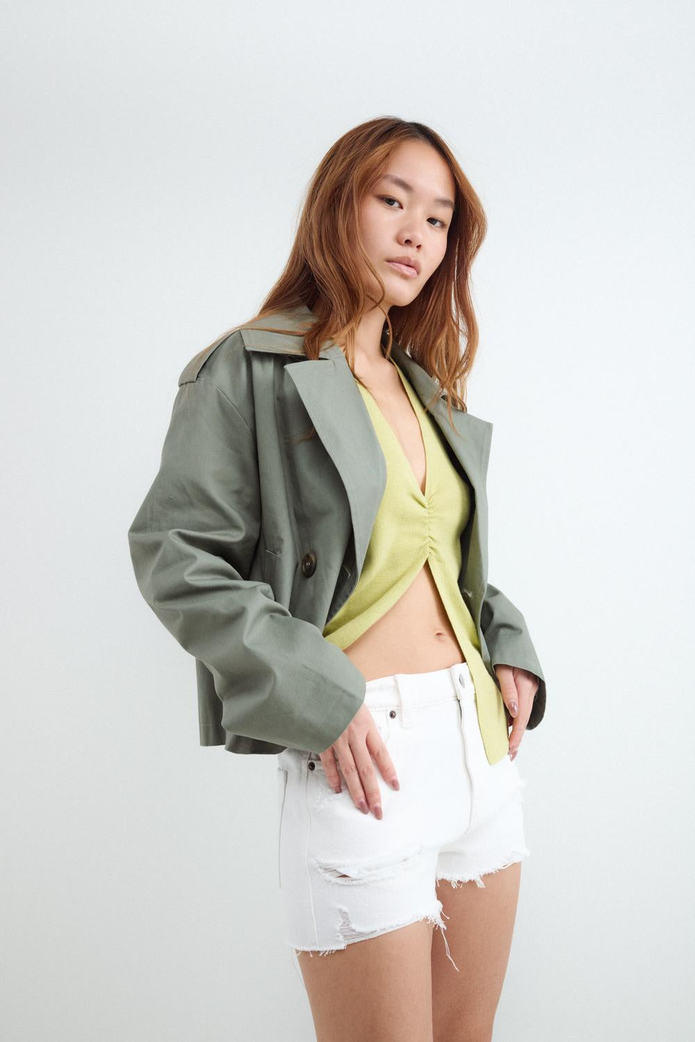 CHAQUETA TRENCH BMK - Khaki