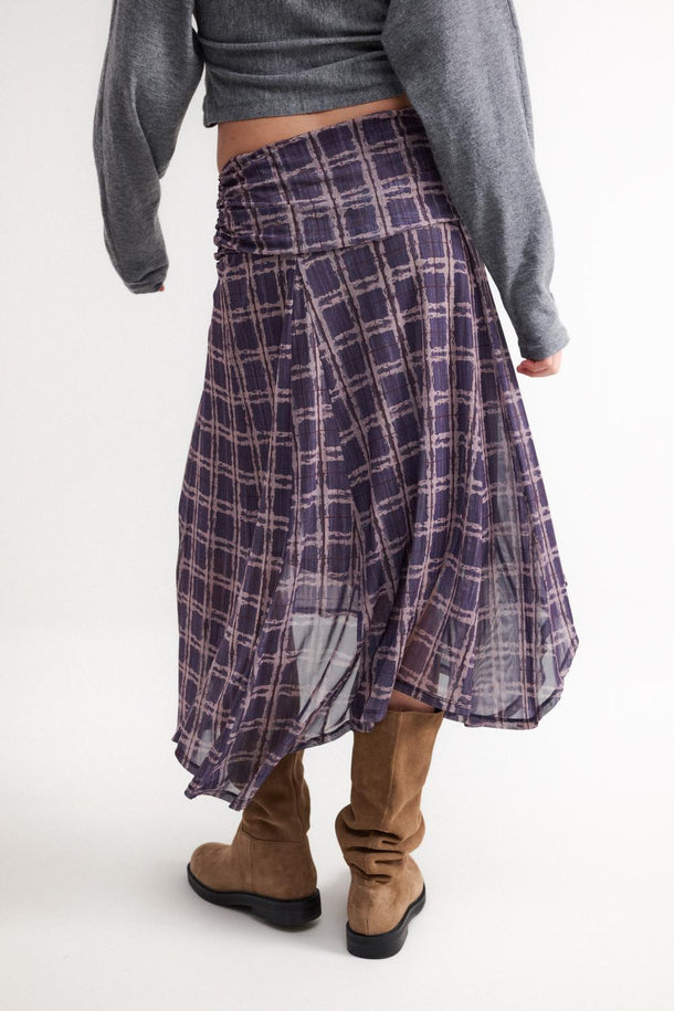 Product FALDA MIDI CUADROS BMK-Burgundy - Image 5