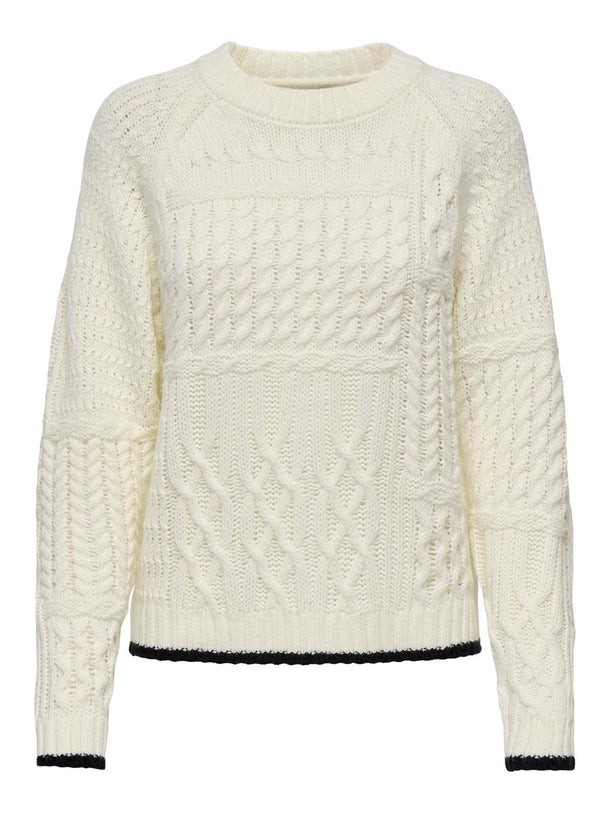 Product SWEATER JASSY - Eggnog Detail:W. BLACK - Image 1