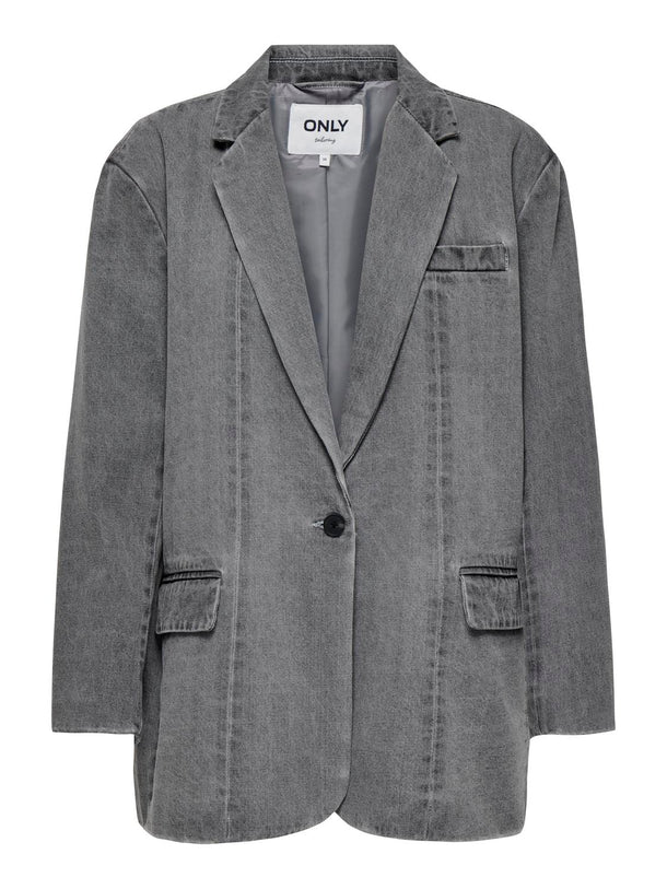Product BLAZER DENIM CON BOTONES CORY-Medium Grey Denim - Image 4