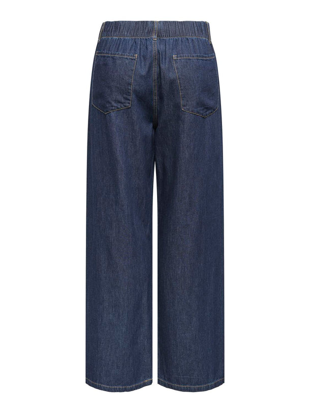 Product JEAN WIDE TIRO ALTO SABRINA-Dark Blue Denim - Image 2