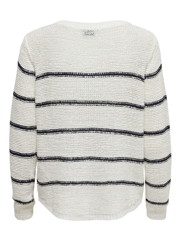 Product SWEATER MORE - Cloud Dancer Stripes:NAVY STRIPES - Image 2