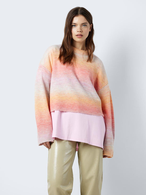 Product SWEATER LIVA - Flamingo Pink Detail:OMBRE MULTICOLOR - Image 1