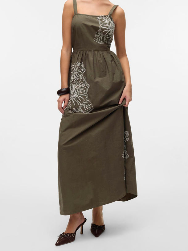 Product VESTIDO MAXI CINDY-Kalamata Detail:Oatmeal crochet - Image 5