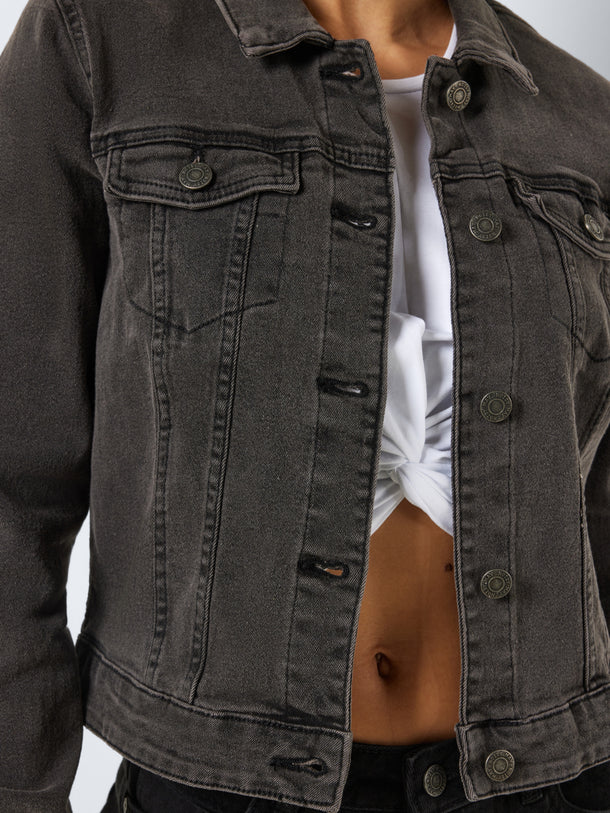 Product CHAQUETA DEBRA DENIM  - Dark Grey Denim Detail:VI274DG - Image 7