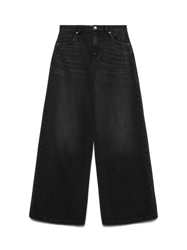 Product JEAN ANCHO EFECTO LAVADO ANNET-Black Denim - Image 1