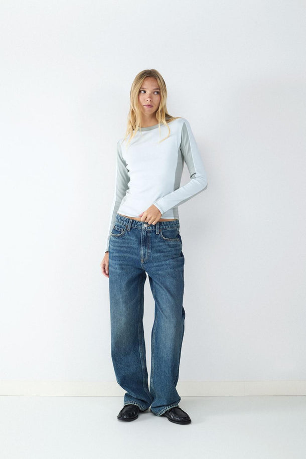 Product POLERA ACANALADA RIB BMK-White Melange - Image 2