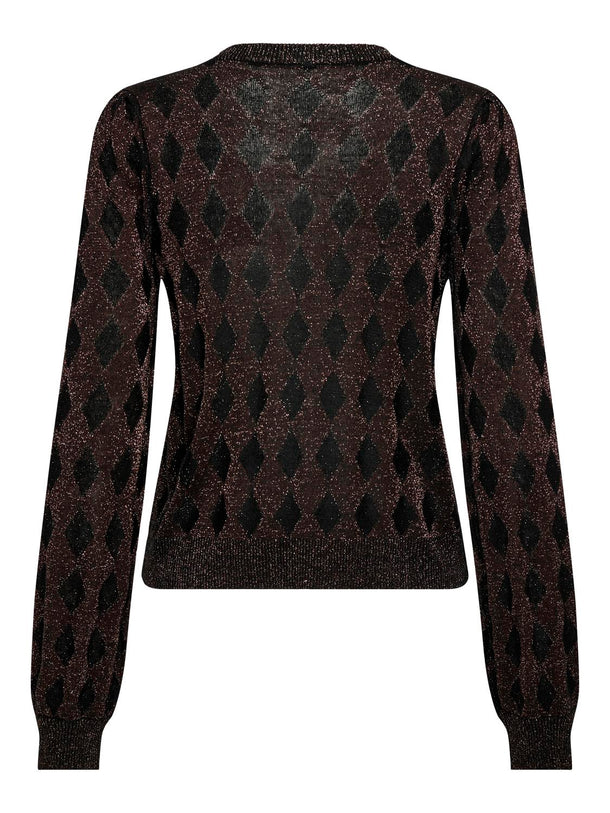 Product SWEATER MALOU - Black Detail:Dark Gold Glitter - Image 2