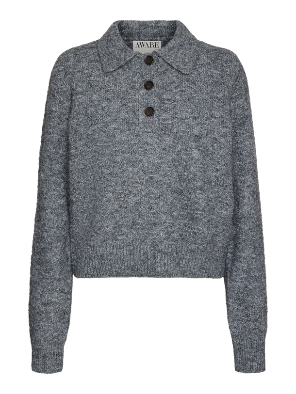 Product SWEATER NOVAH - Medium Grey Melange - Image 4