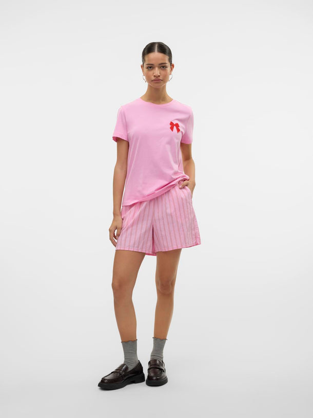 Product SHORT RAYAS ARLO-Bonbon Stripes:Fiery red/cloud dancer - Image 2