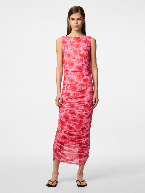 Product VESTIDO CUELLO BOTE ESTAMPADO ALLY-Pink Tulle AOP:Flowers - Image 2