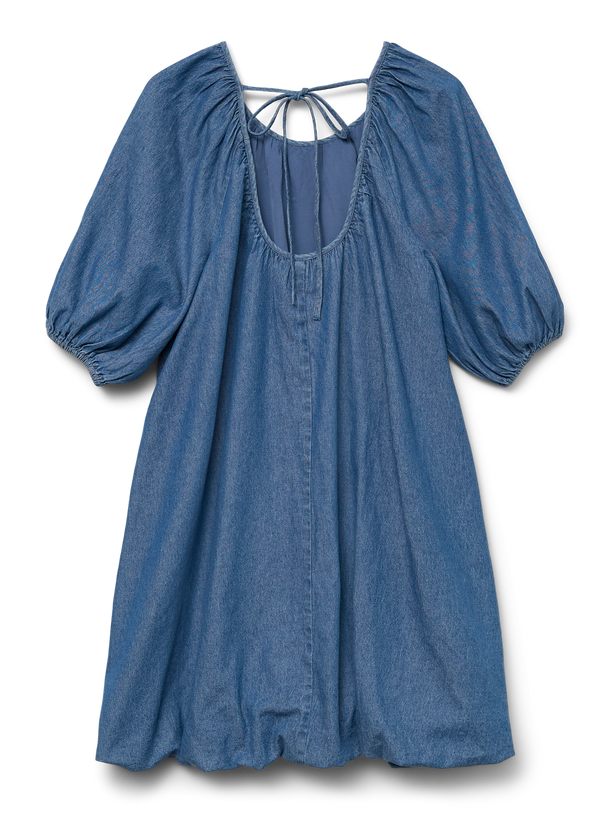 Product VESTIDO BALLOON DENIM DORA-Medium Blue Denim - Image 3