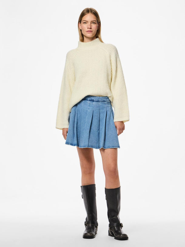 Product FALDA DENIM TIRO ALTO ILJE-Light Blue Denim - Image 4