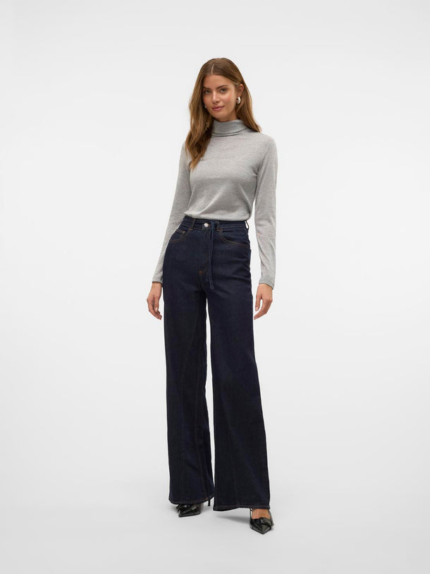 Product TOP SARAH  - Light Grey Melange Detail:SILVER LUREX - Image 2