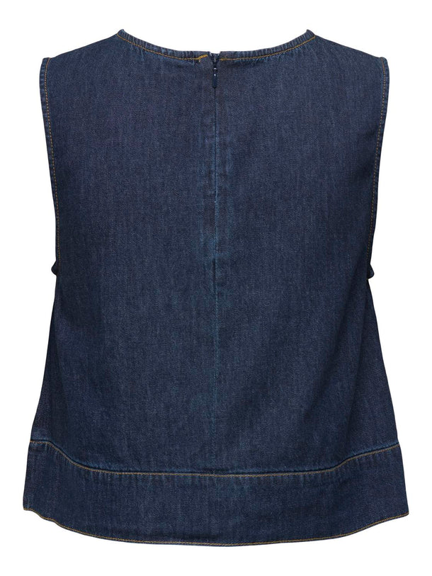 Product TOP DENIM HOLGADO SABRINA-Dark Blue Denim - Image 2