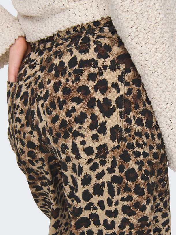 Product JEAN RECTO TIRO MEDIO CON CINTURÓN GIANNA - Light Taupe AOP:W BLACK LEO - Image 3