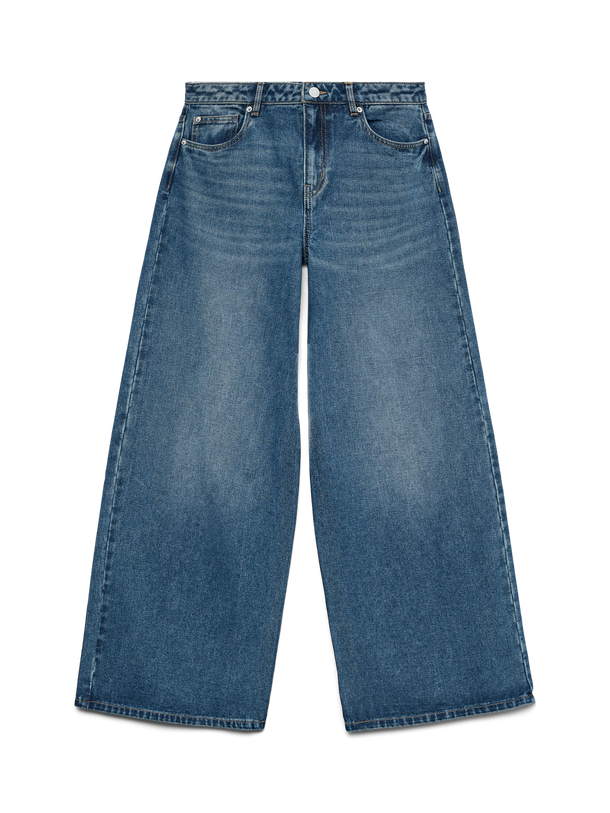 Product JEAN ANCHO EFECTO LAVADO ANNET-Medium Blue Denim - Image 1