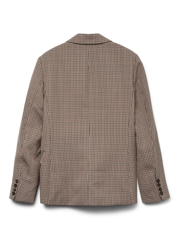 Product BLAZER REGULAR SIMMA-Beaver Fur Checks:BLACK AND ROOT BEER - Image 5