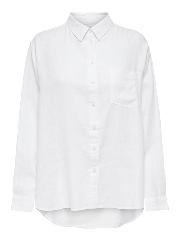 Product CAMISA TOKYO MEZCLA DE LINO - Bright White - Image 4