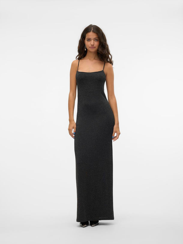 Product VESTIDO KANVA - Black Detail:SILVER LUREX - Image 2