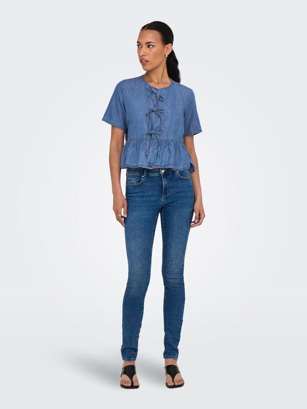 Product CAMISA BEA - Medium Blue Denim - Image 2