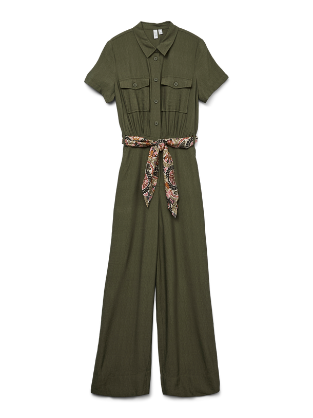 Product MONO CON CINTURÓN FLEUR-Grape Leaf Detail:Belt in Mermaid AOP Florence - Image 4