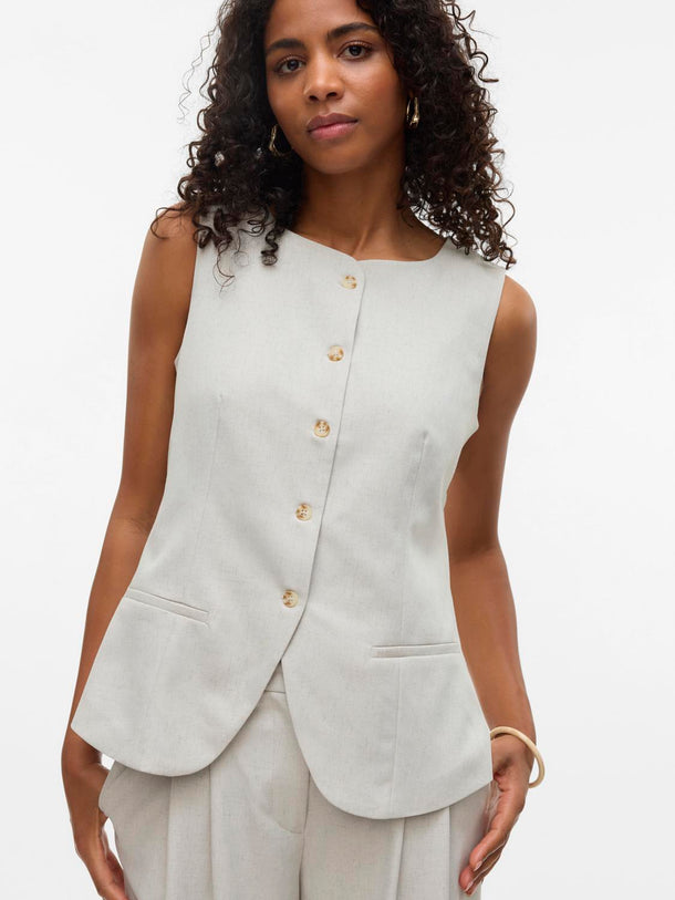 Product CHALECO SASTRERO LINO MIKELA-Birch Detail:MELANGE AS SAMPLE - Image 5