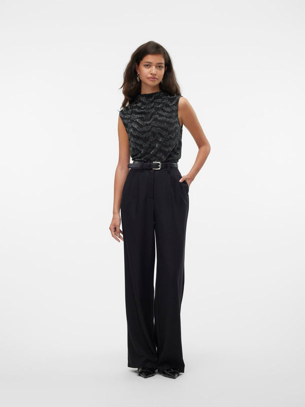 Product TOP LUCY - Black Detail:SILVER LUREX - Image 3