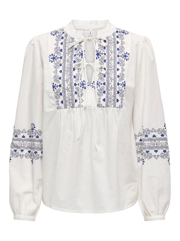 Product BLUSA BORDADA ELINE-Cloud Dancer AOP:EVEN - Image 4