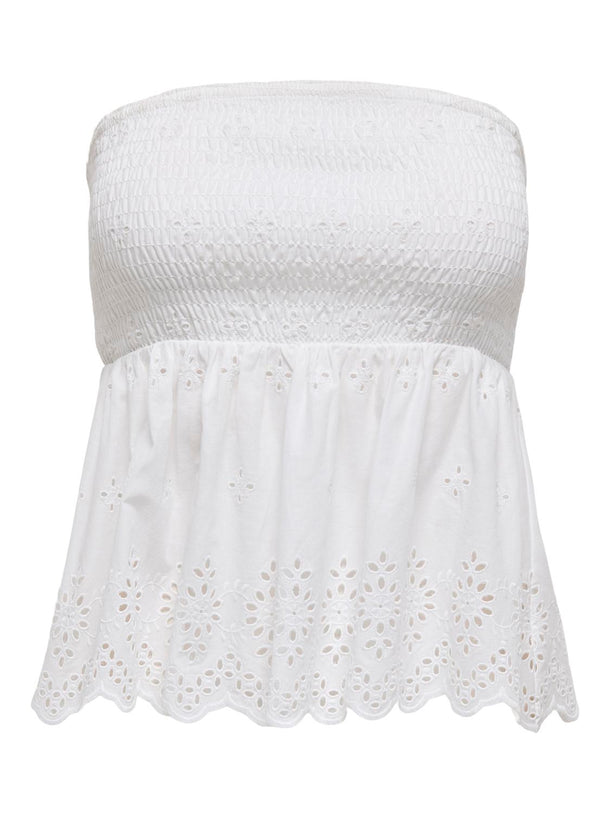 Product TOP BORDADO PALABRA DE HONOR LOU-Bright White Detail:W. bright white emb - Image 1