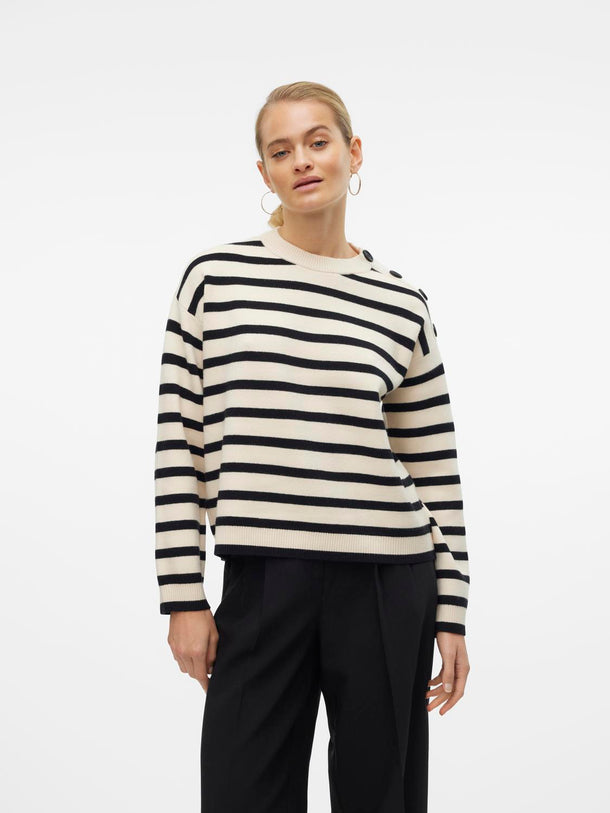 Product SWEATER SABA - Birch Stripes:BLACK - Image 1