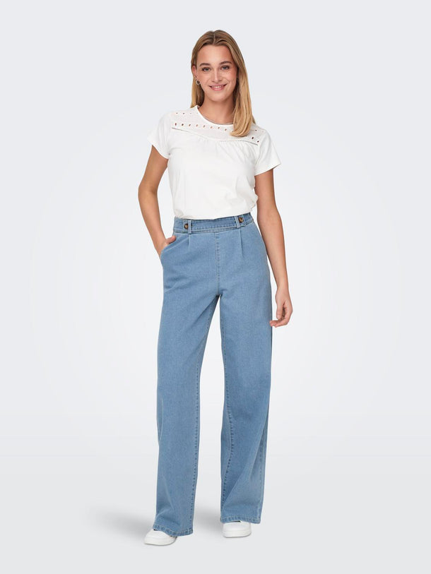 Product JEANS GEGGO BOTÓN - Light Blue Denim - Image 2