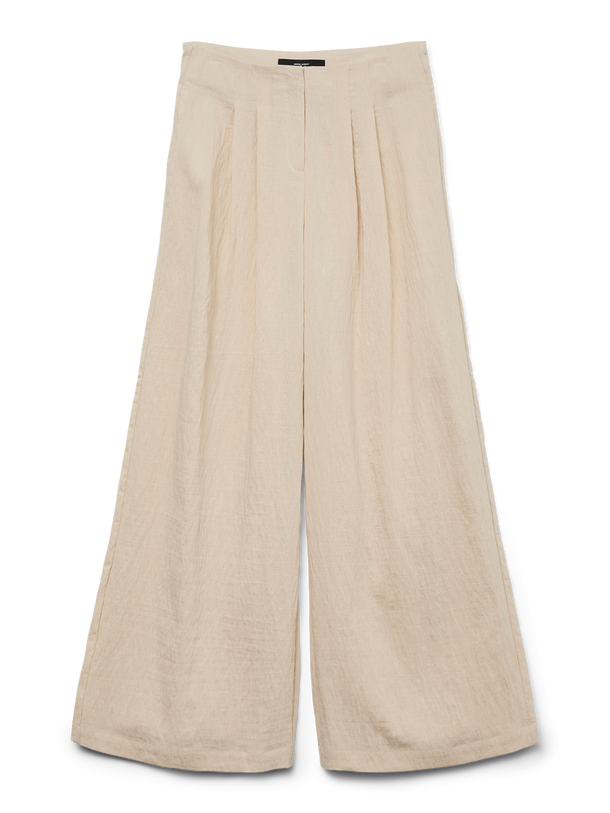 Product PANTALÓN PALAZZO LINO FEA-Oatmeal Detail:AS OFFER SAMPLE - Image 4