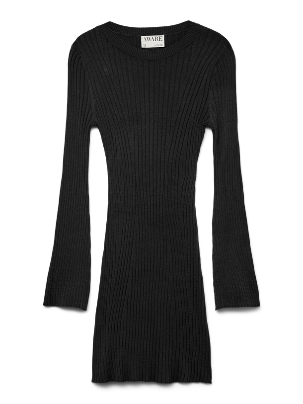 Product VESTIDO MIDI ACANALADO-Black - Image 3