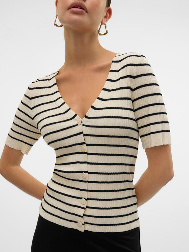 Product CÁRDIGAN REBECCA - Birch Stripes:BLACK - Image 5