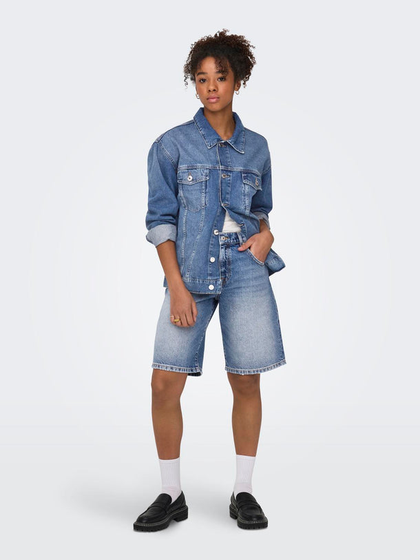 Product BERMUDA DENIM BAGGY MATE-Medium Blue Denim - Image 4