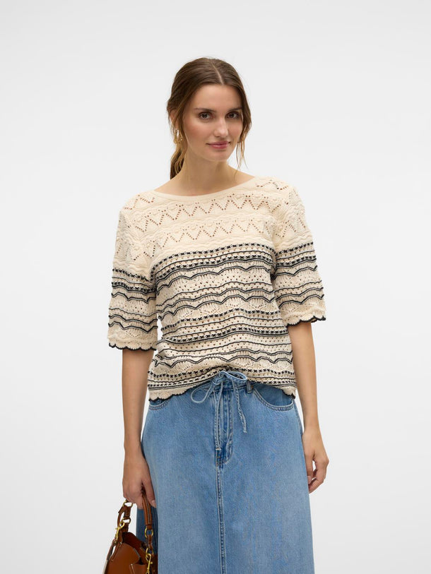 Product SWEATER TEJIDO ESCOTE BARCO MADEIRA - Birch Detail:W. BLACK - Image 4