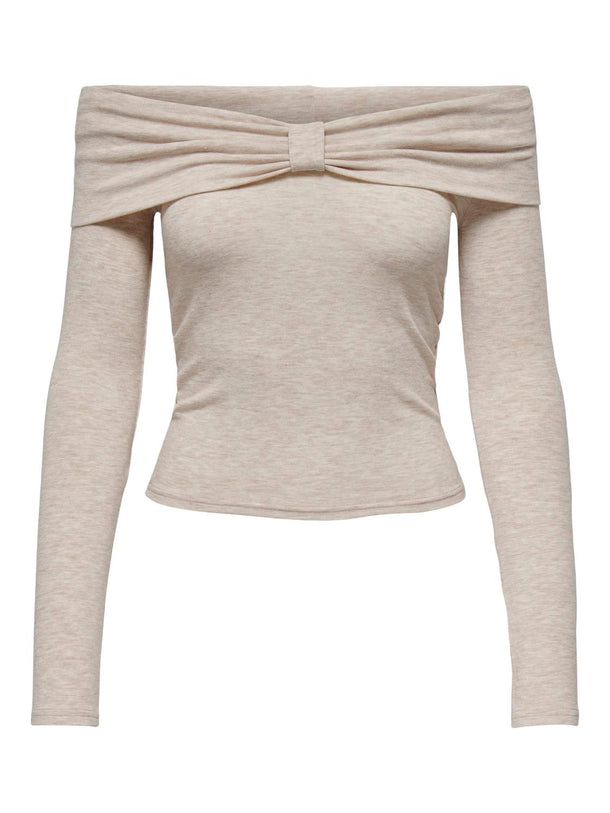 Product TOP FAYOLA - Oatmeal Detail:MELANGE - Image 4