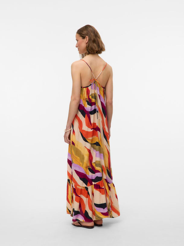 Product VESTIO MAXI ESTAMPADO TILLY-Cloud Dancer AOP:ABSTRACT PRINT - Image 2