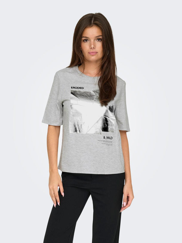 Product POLERA FIOLA - Light Grey Melange Print:Eroded - Image 1