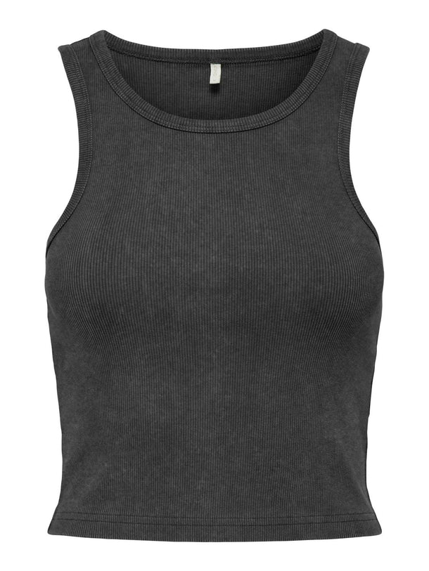 Product TOP ACANALADO ACID WASH ELMA - Dark Grey Detail:ACID WASH + DESTROY - Image 1