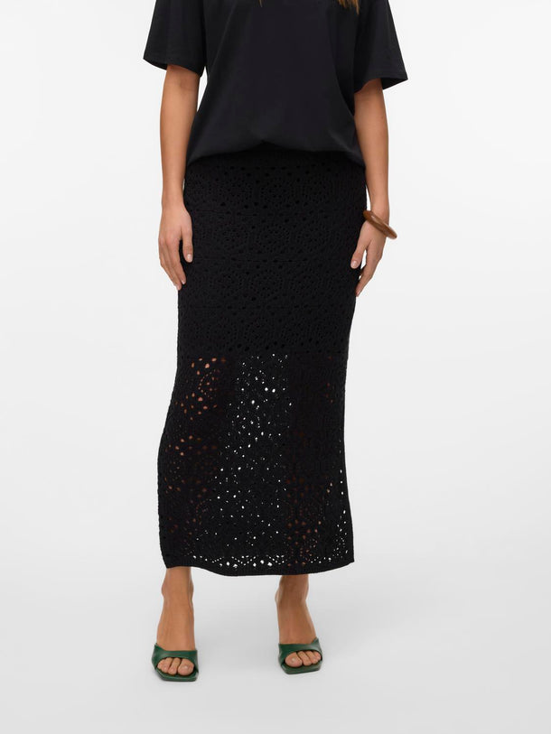 Product FALDA TEJIDA MAXI BERRY-Black - Image 1