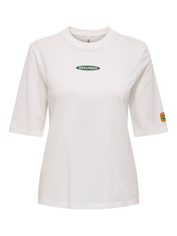 Product POLERA ESTAMPADA PHOEBE-Cloud Dancer Print:Guava - Image 2