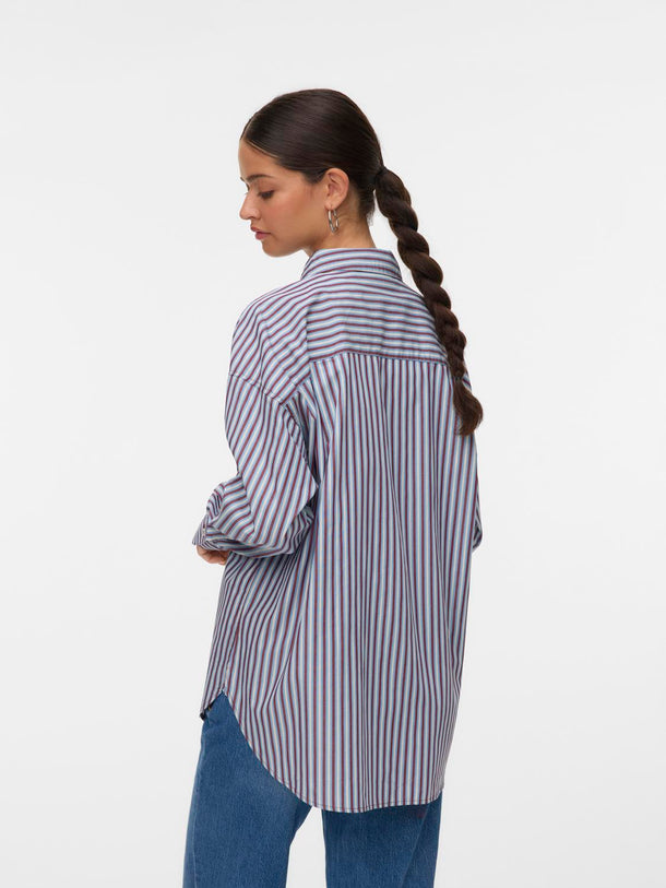 Product CAMISA PARINA - Allure Stripes:ZINFANDEL/BIRCH - Image 2