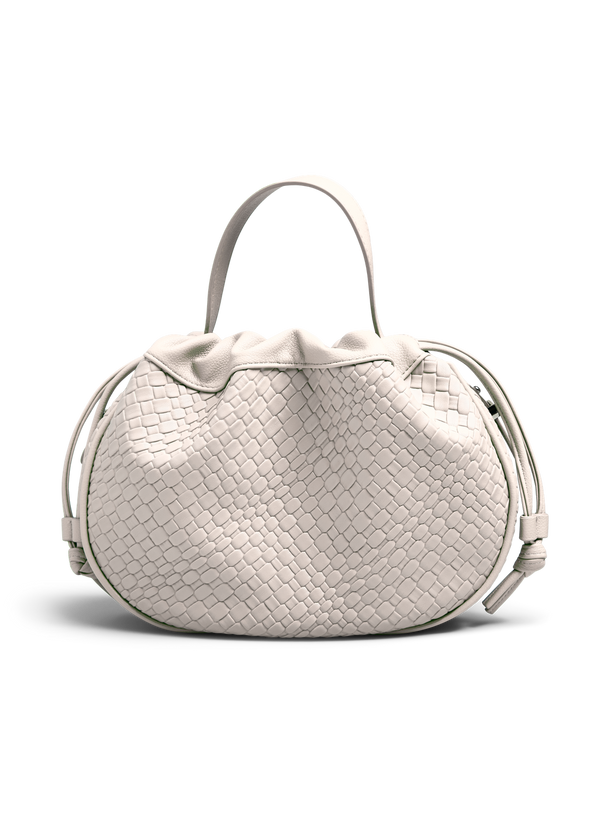 Product BOLSO EFECTO CUERO CON ASA Y CORREA DESMONTABLE BALLOON-Silver Mink - Image 3