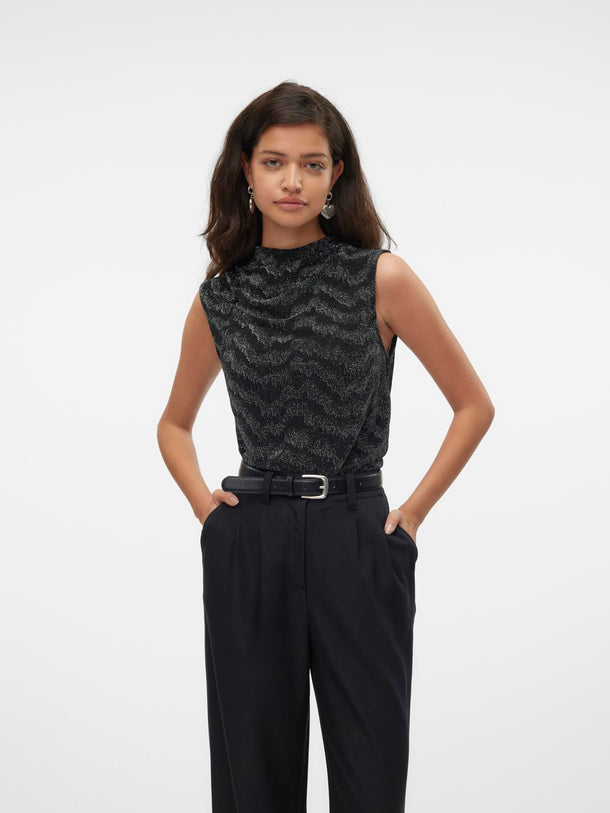Product TOP LUCY - Black Detail:SILVER LUREX - Image 2
