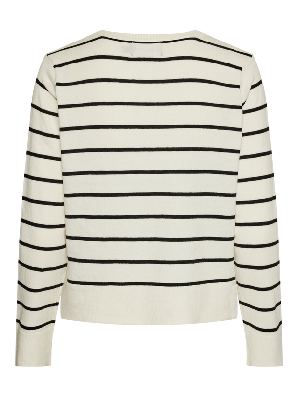 Product SWEATER JOY - Cloud Dancer Stripes:BLACK - Image 5