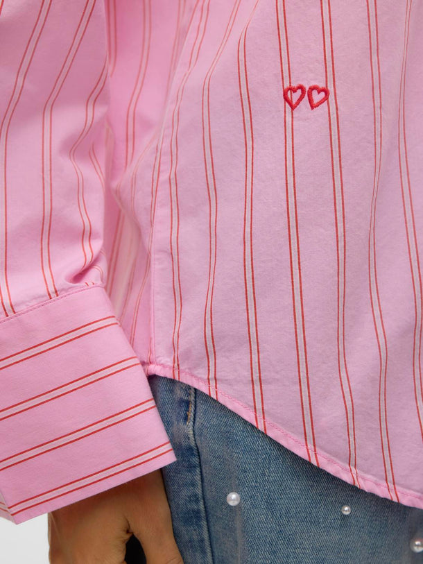 Product CAMISA RAYAS ARLO-Bonbon Stripes:Fiery red/cloud dancer - Image 5