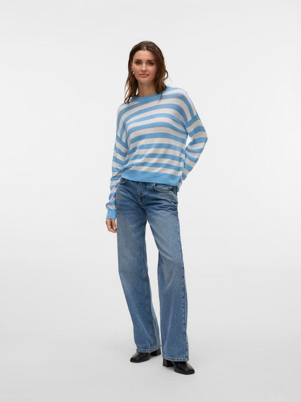 Product SWEATER NEWLEXSUN - Airy Blue Detail:W. SNOW WHITE - Image 2