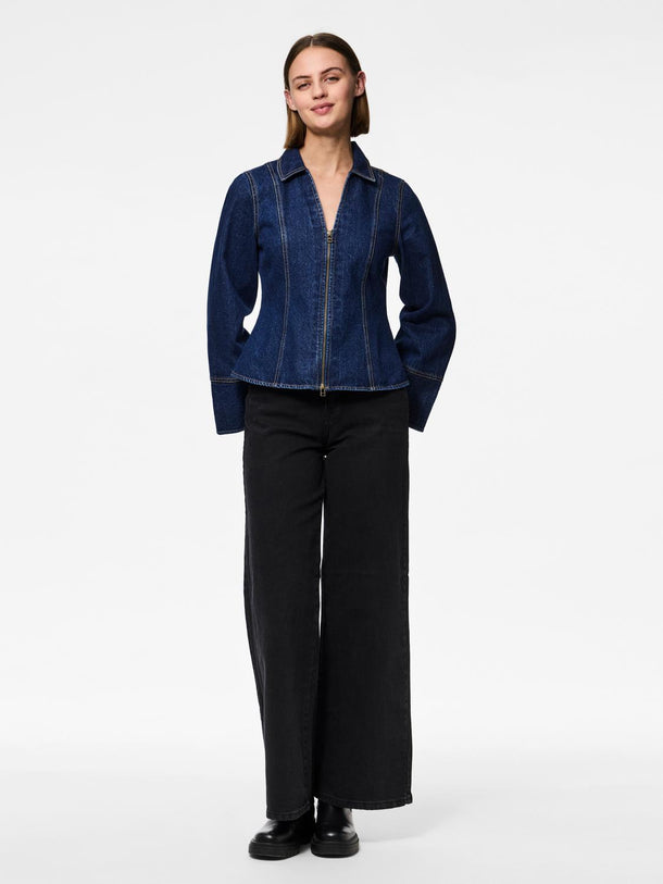 Product TOP FLORAL - Medium Blue Denim - Image 2